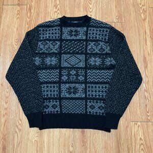 Vintage 90s Made in‎ USA Jantzen Nordic Pattern Wool Sweater